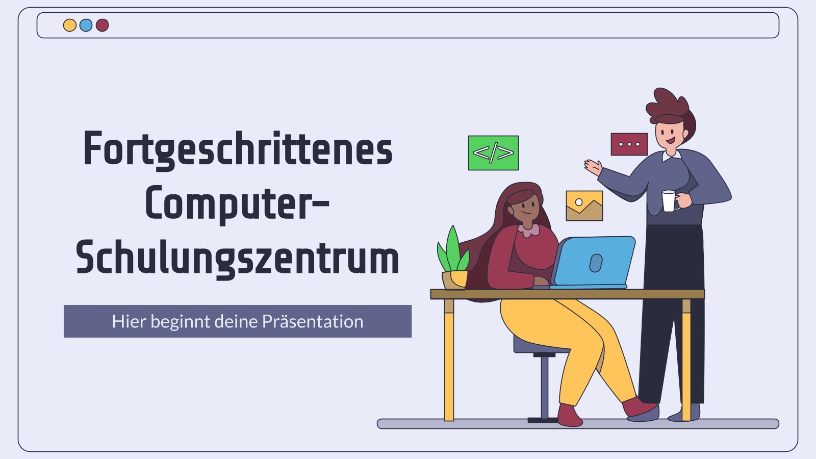 Fortgeschrittenes Computer-Schulungszentrum Präsentationsvorlage