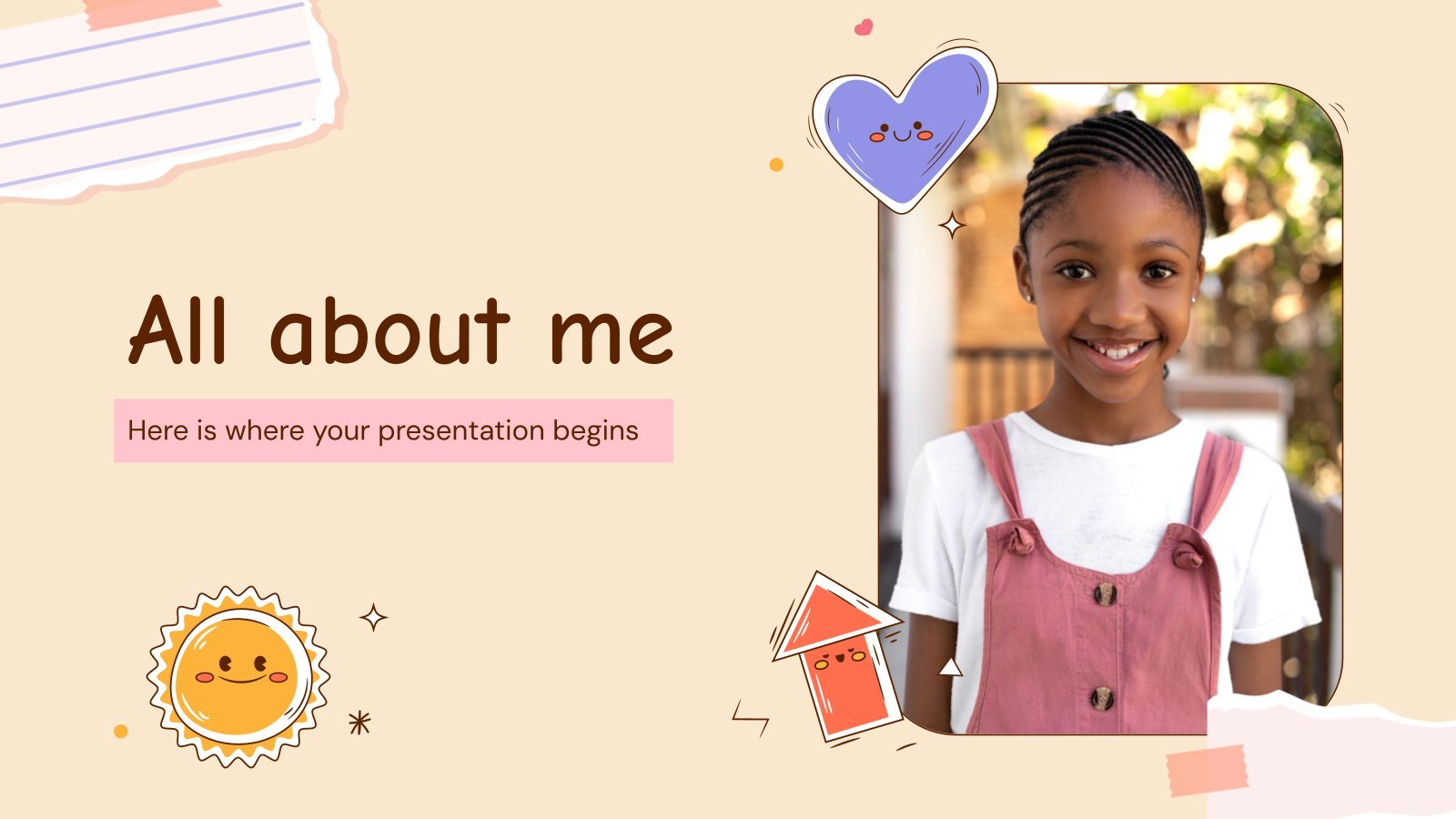 All About Me presentation template 