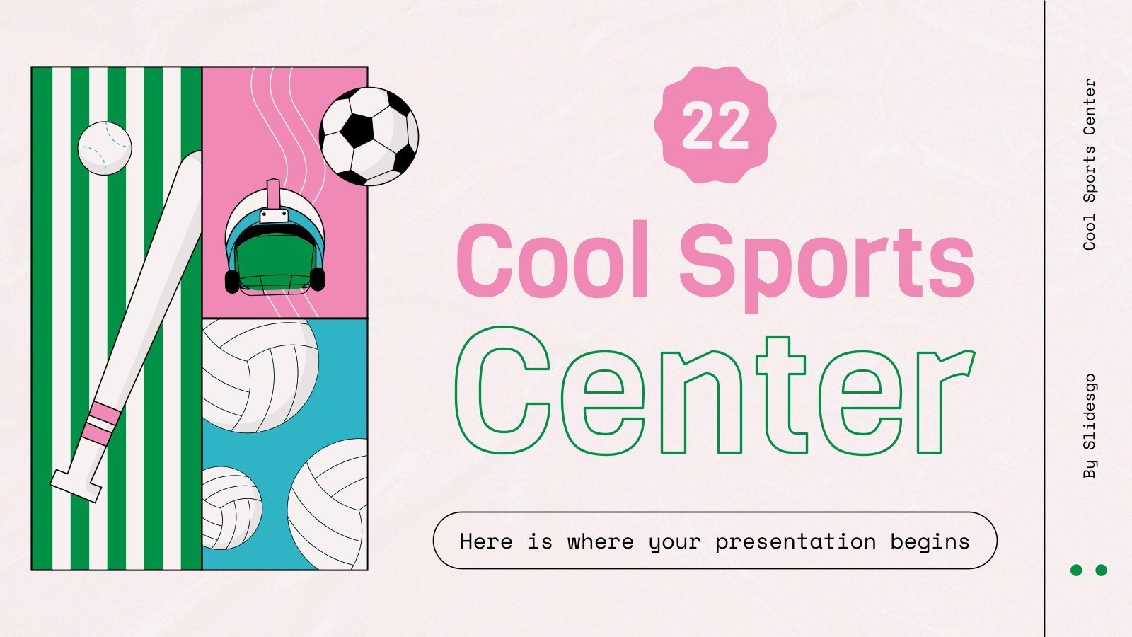 Cooles Sportzentrum Präsentationsvorlage