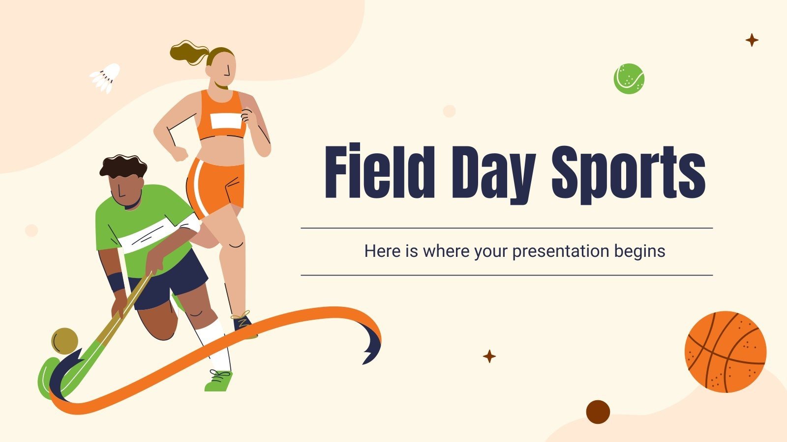 Feldtagssport Präsentationsvorlage