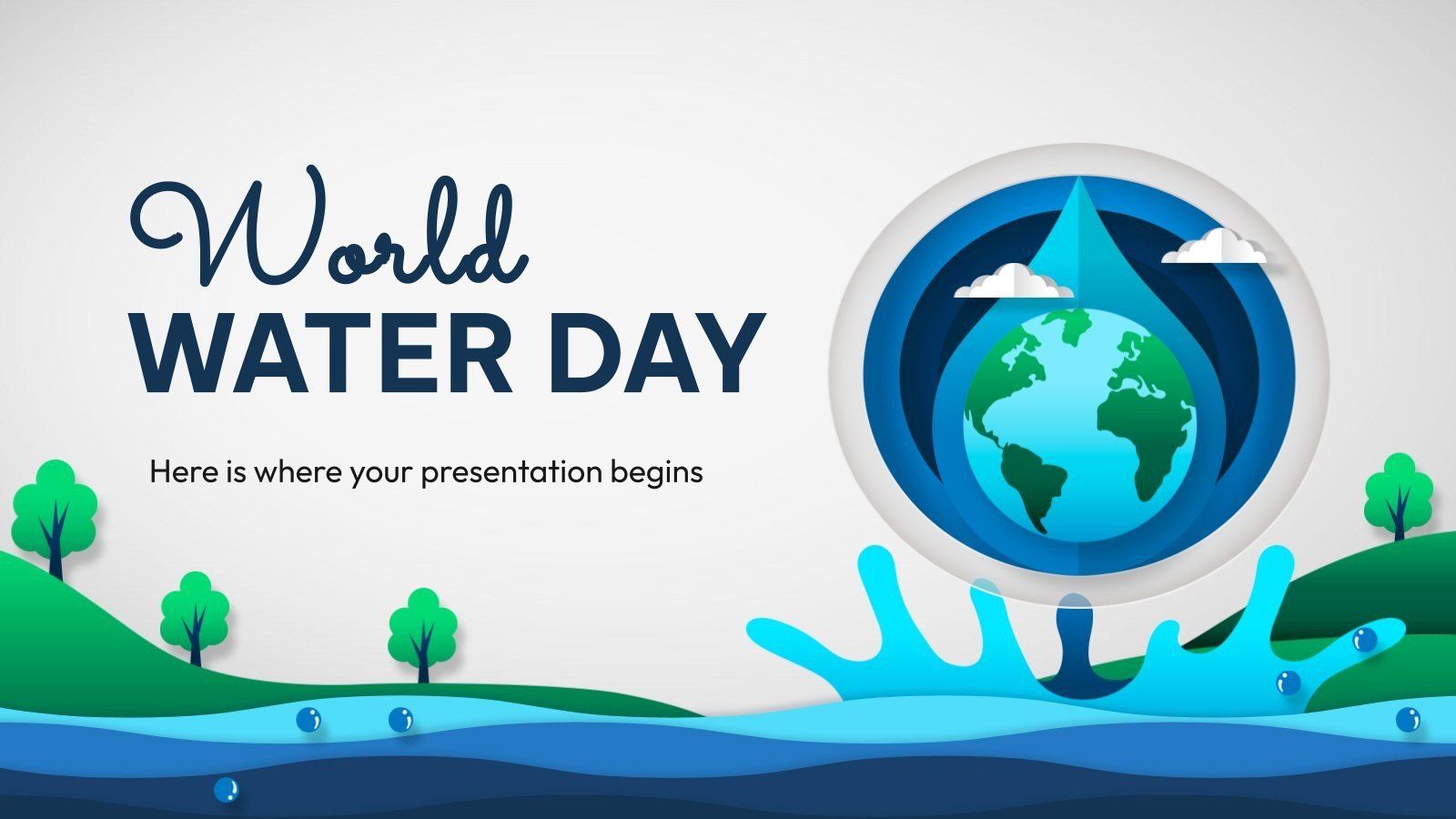 Welt-Wassertag Präsentationsvorlage