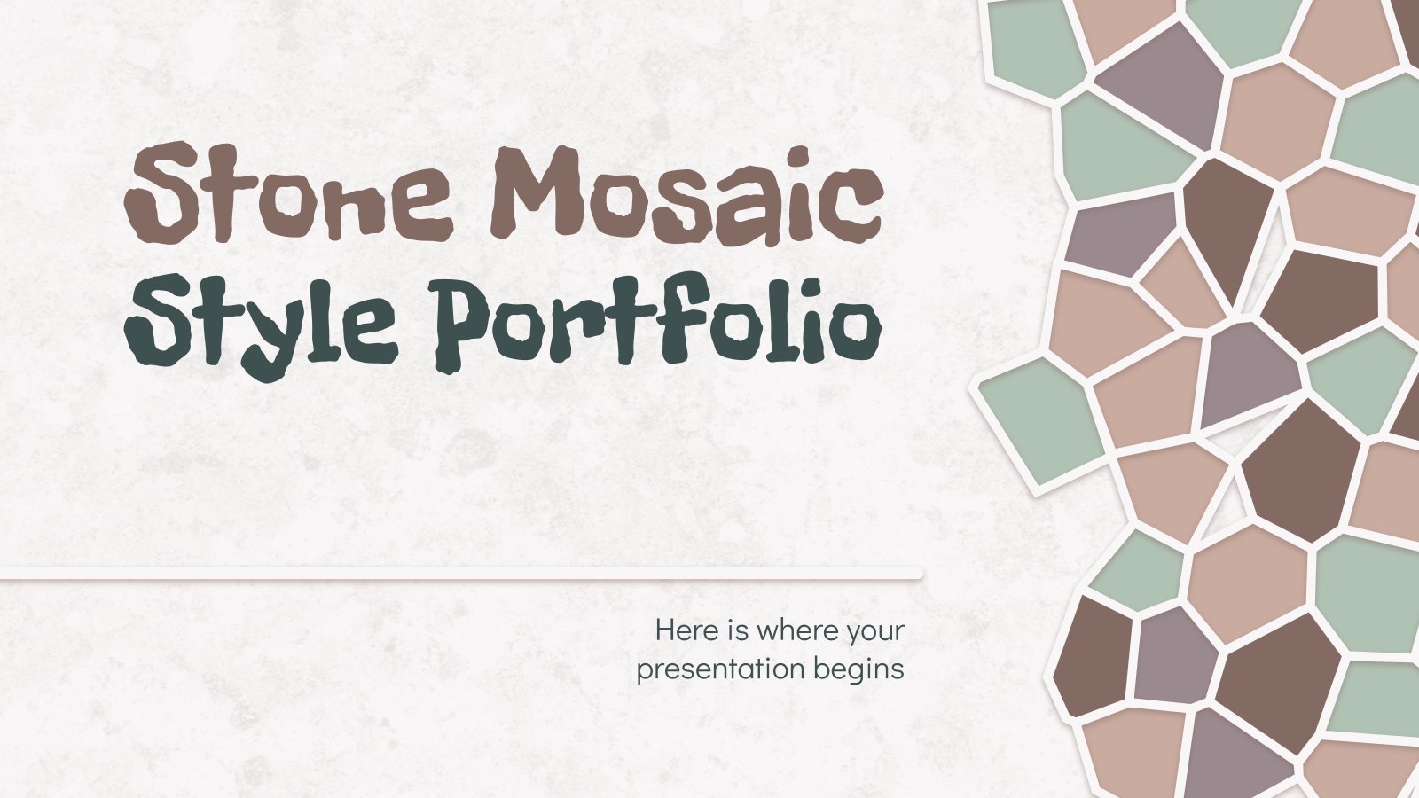 스톤 모자이크 스타일 포트폴리오 프레젠테이션 템플릿