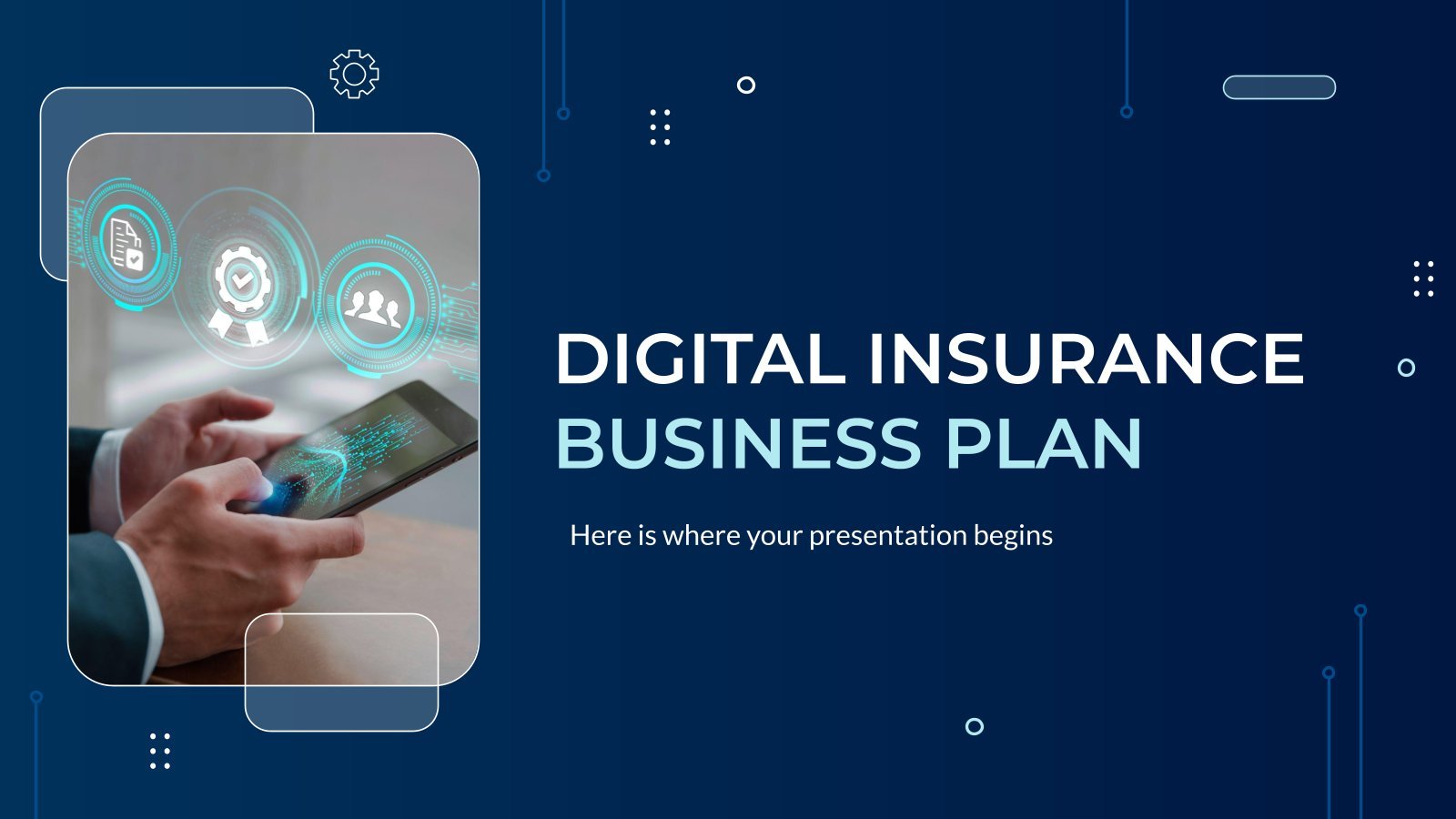 Digital Insurance Business Plan presentation template 