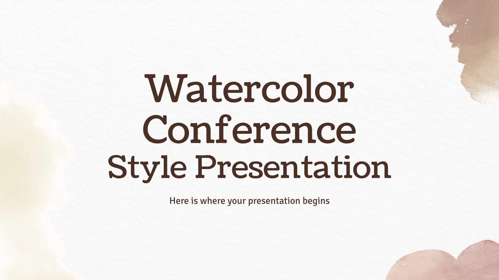 Watercolor Conference Style Presentation presentation template 