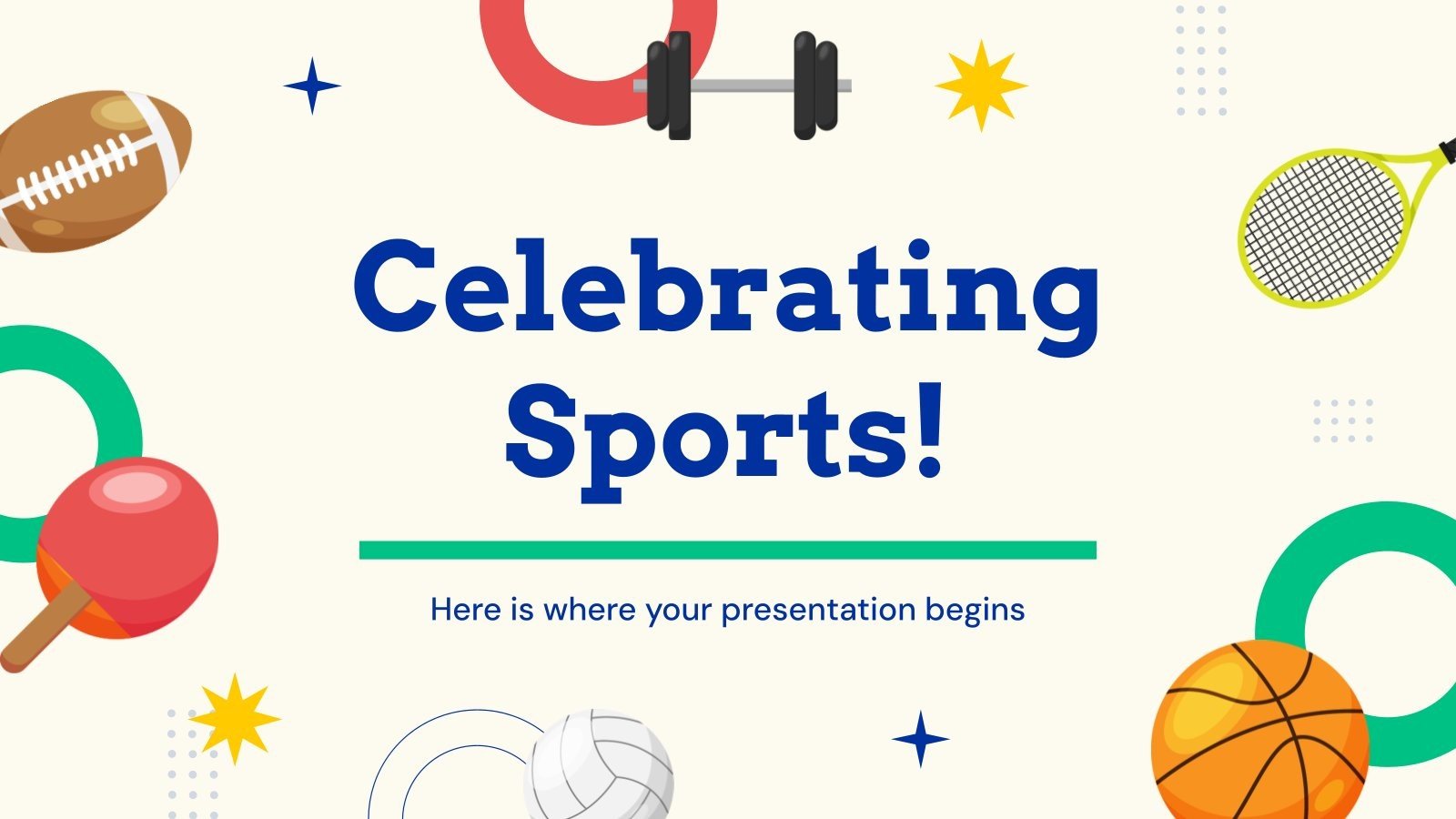 Wir feiern den Sport! Präsentationsvorlage