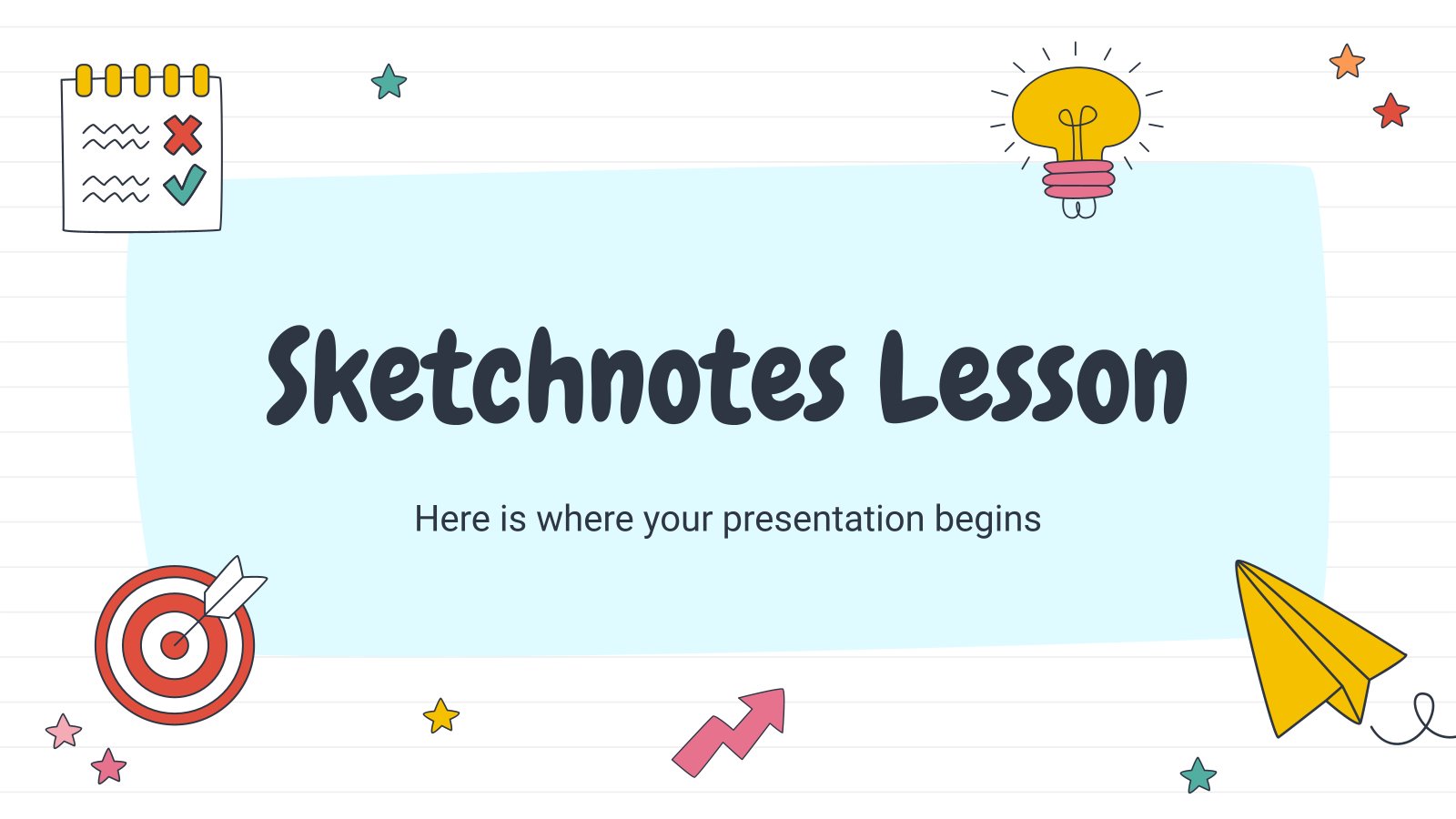 Sketchnotes Lesson presentation template 