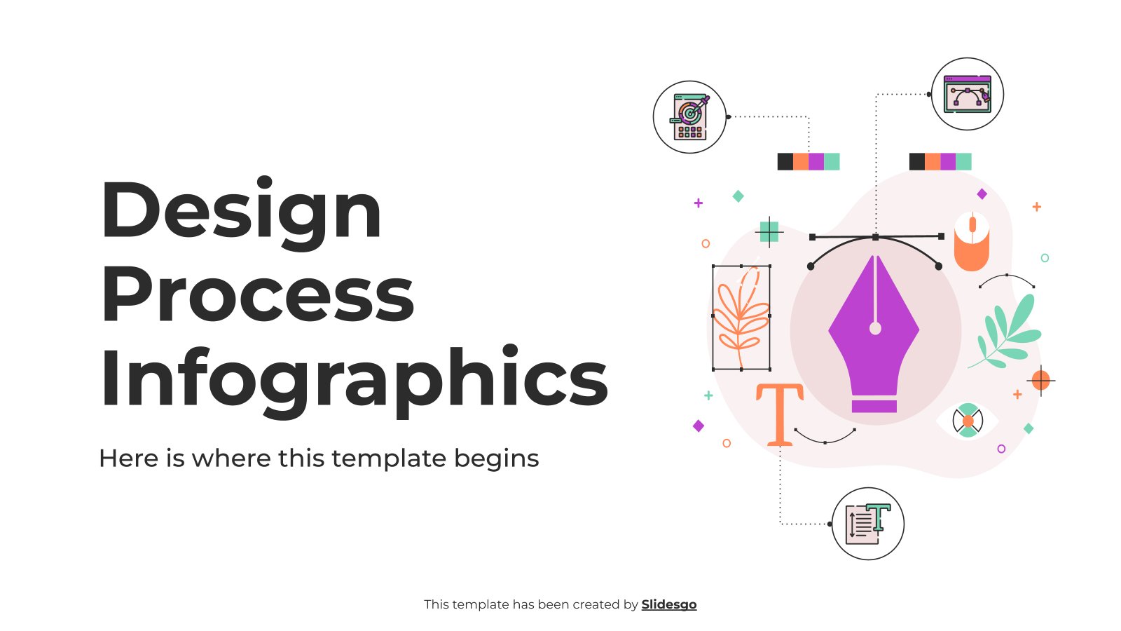 Infografiken zum Designprozess Präsentationsvorlage