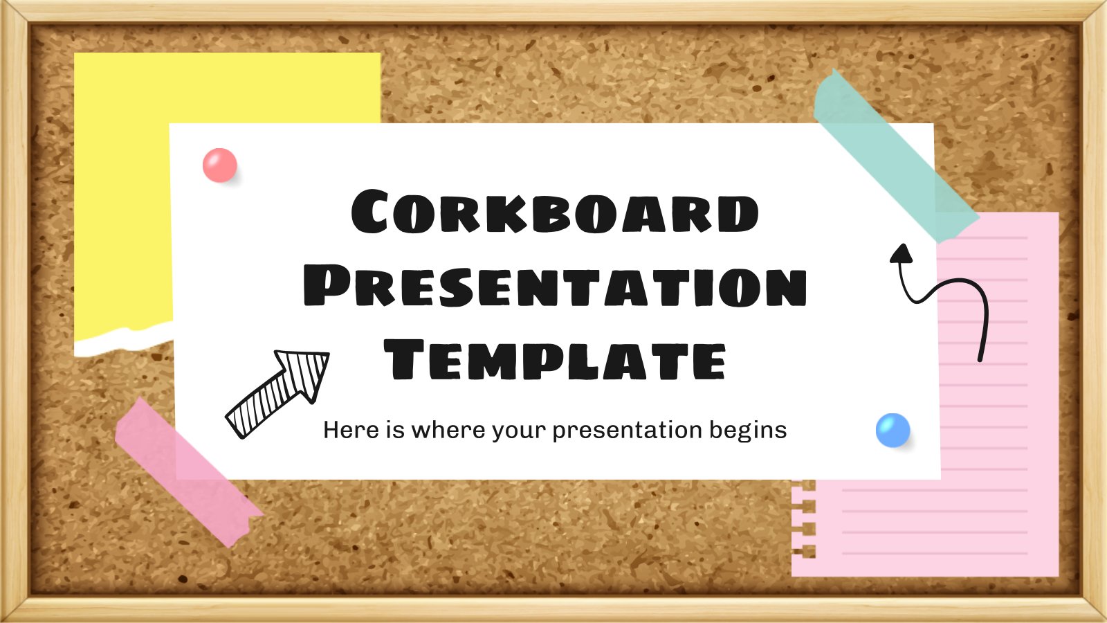 Corkboard Presentation Template presentation template 