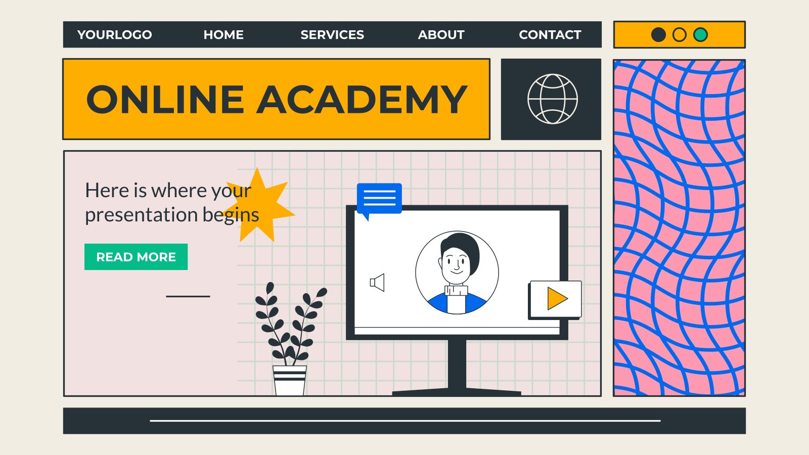 Online Academy presentation template 