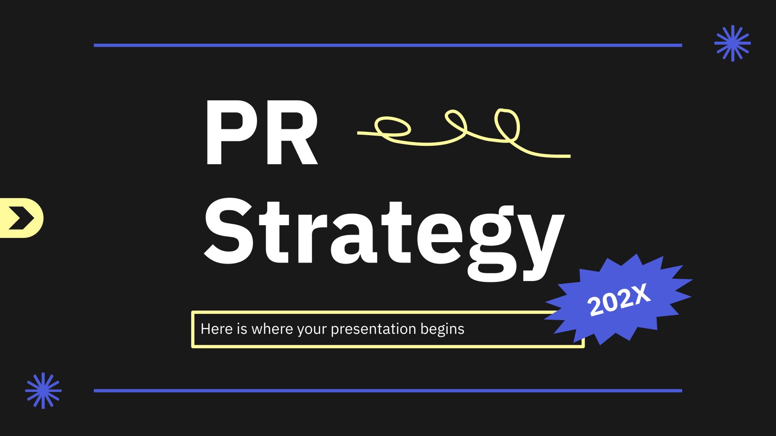 PR Strategy presentation template 