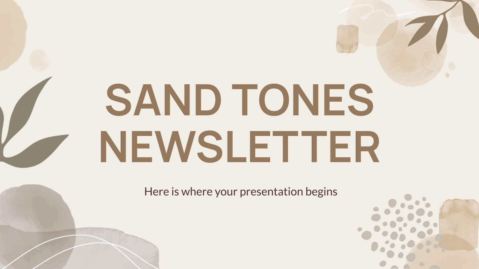 Modelo de apresentação Boletim Informativo Tons de Areia