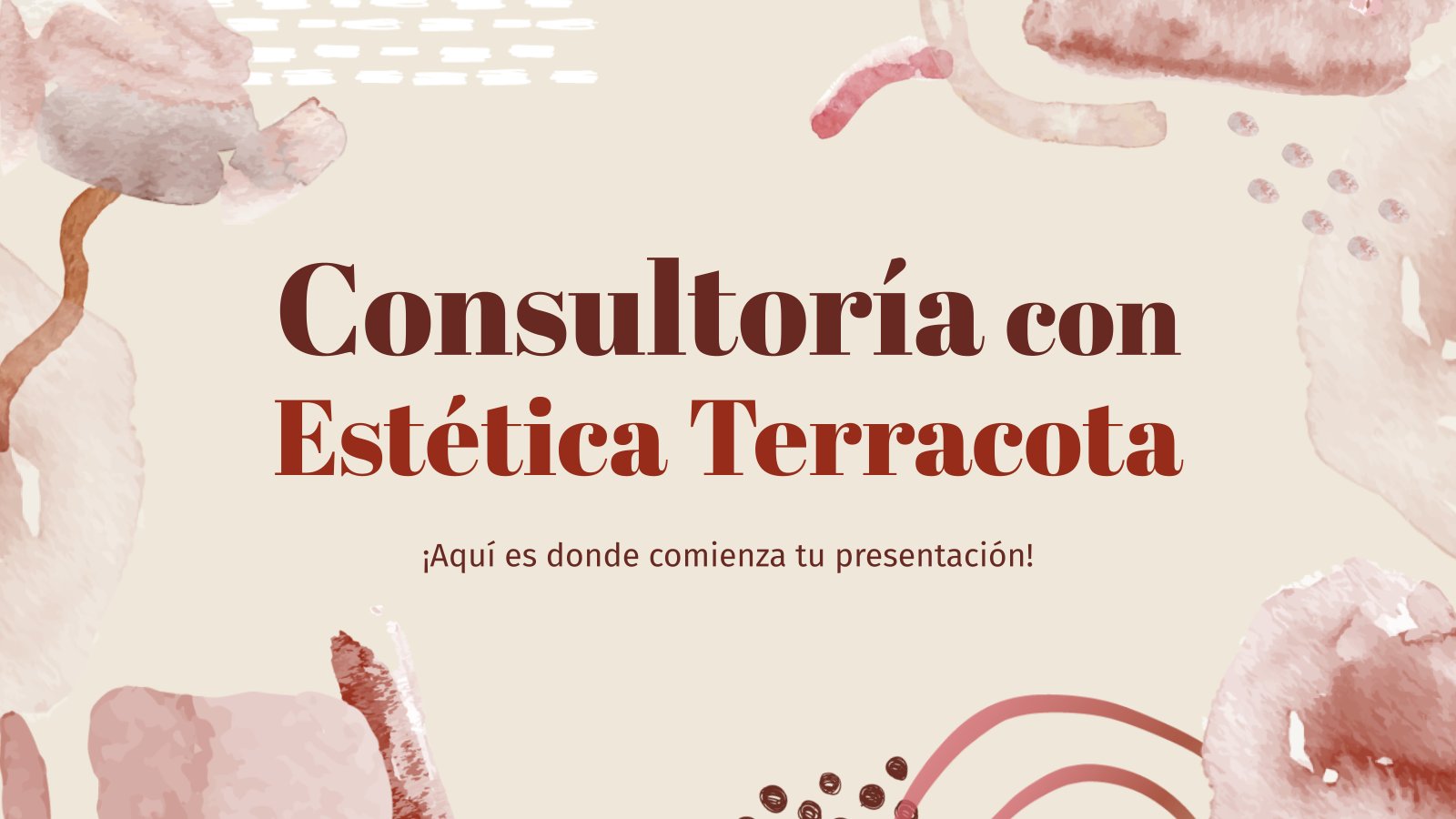 Plantilla de presentación Consultoría Estética Terracota