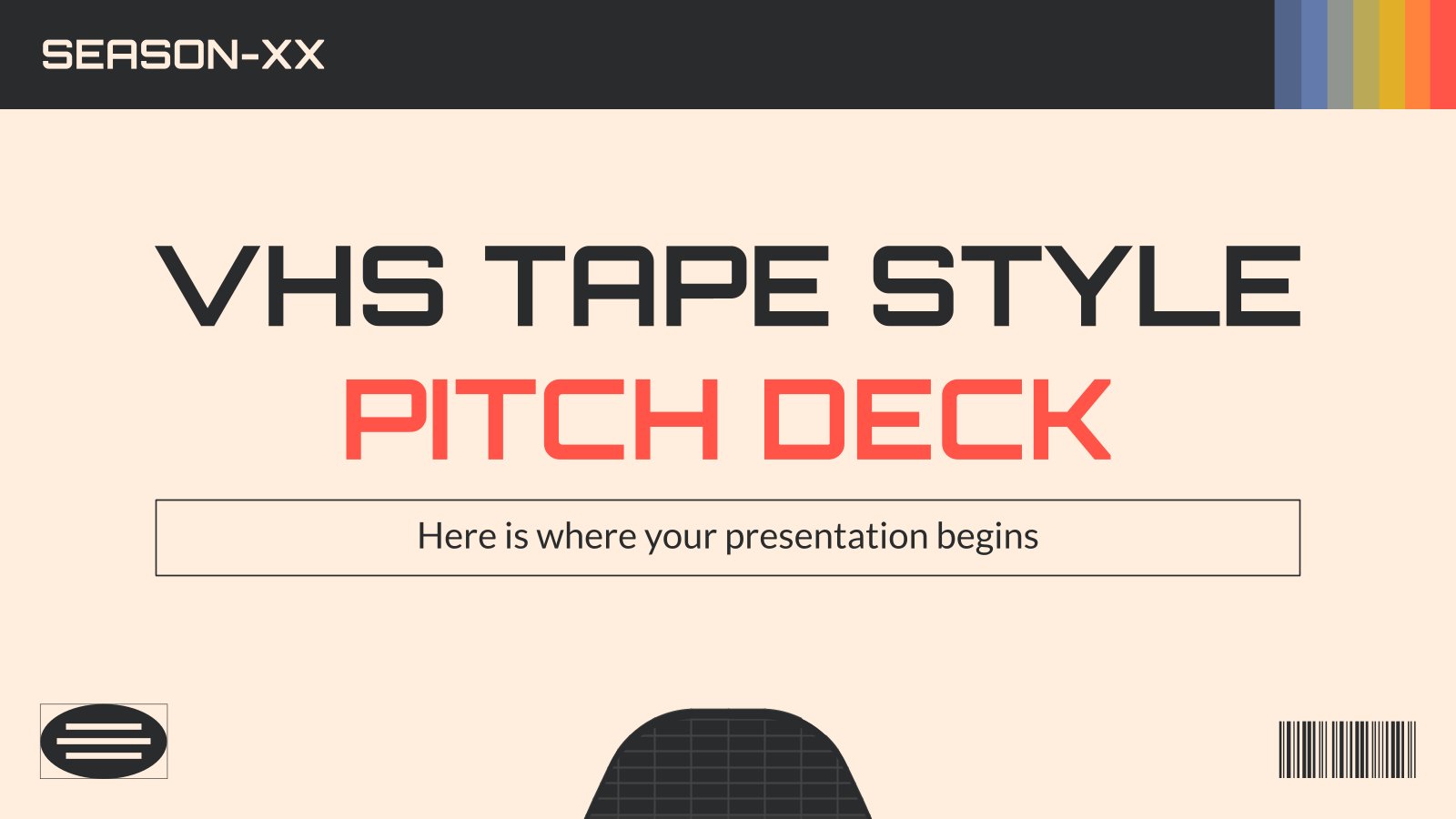 Plantilla de presentación Plataforma de presentación estilo cinta VHS