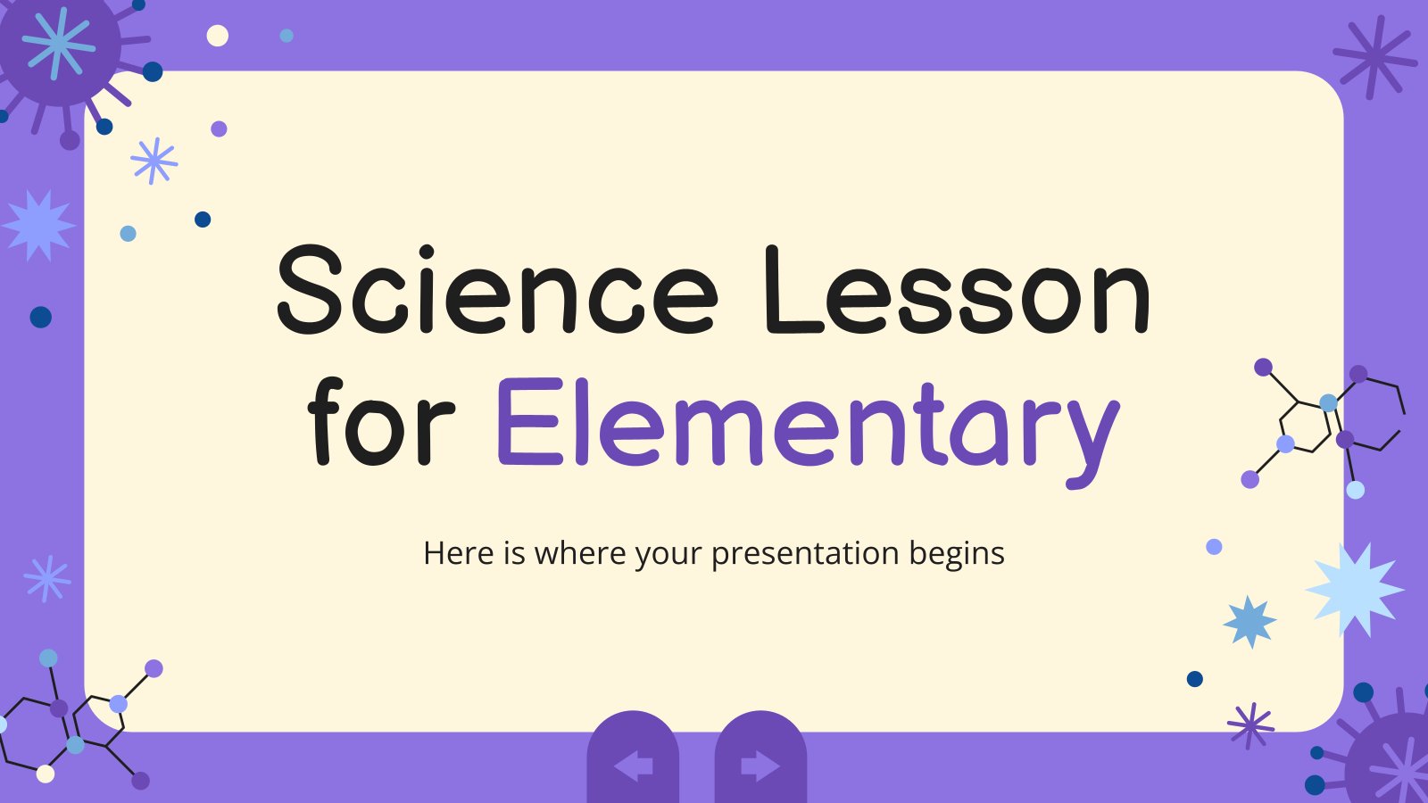 Plantilla de presentación Lección de ciencias para primaria