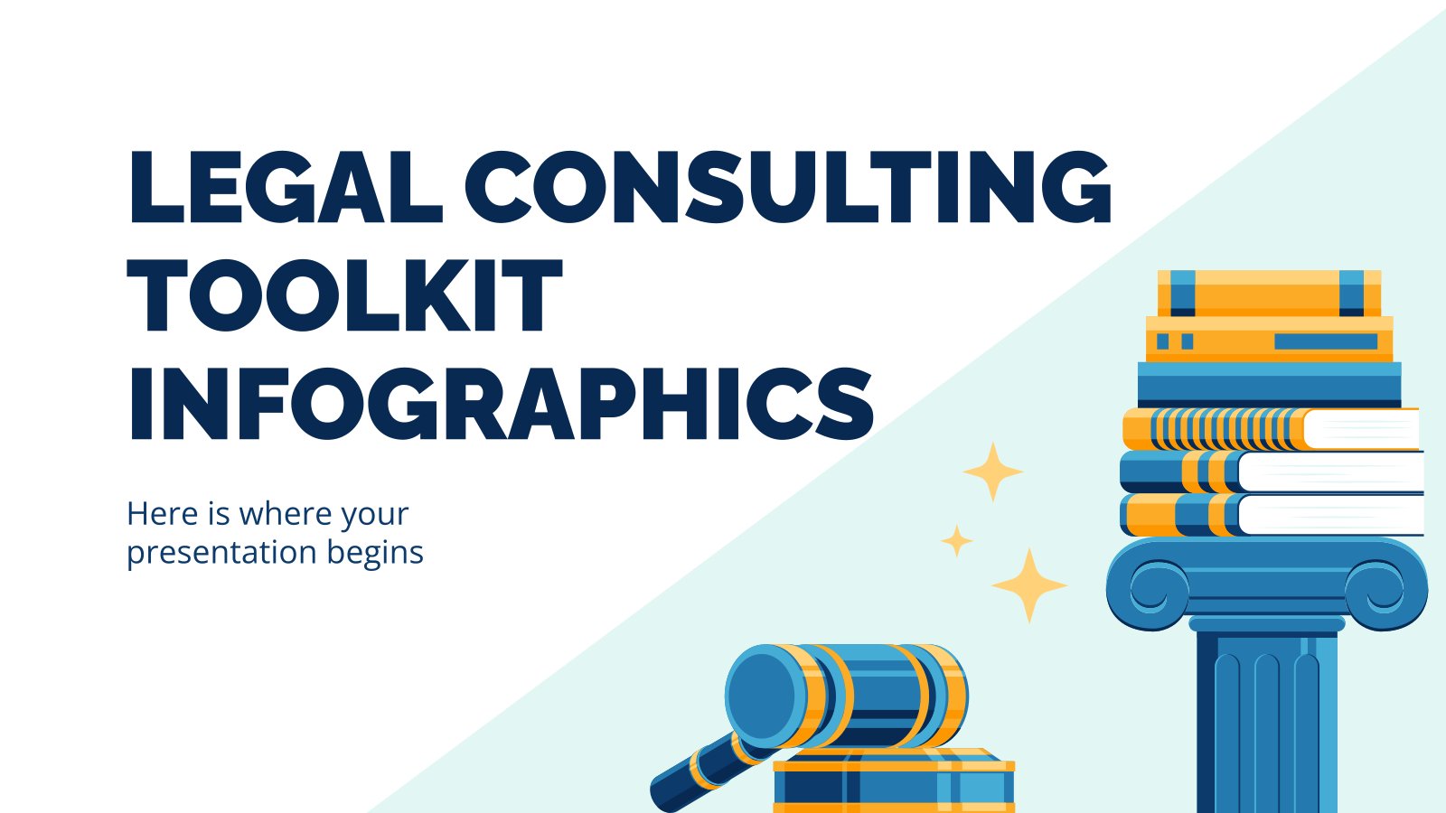 Modelo de apresentação Kit de ferramentas de consultoria jurídica - infográficos