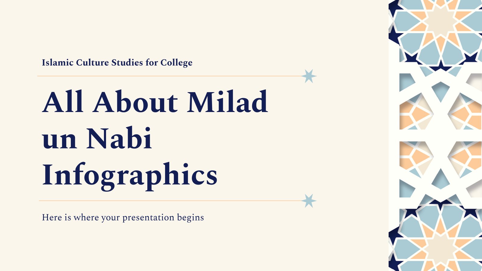 Études sur la culture islamique pour l'université : tout sur les infographies de Milad un Nabi Modèles de présentation