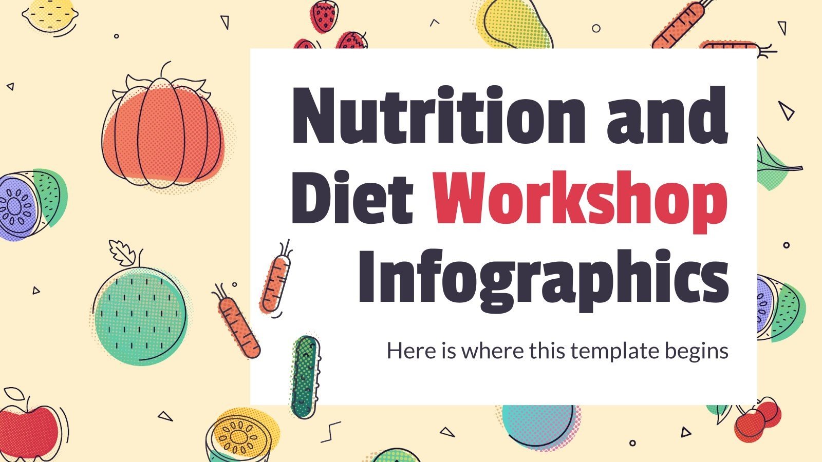 Infographies de l'atelier sur la nutrition et l'alimentation Modèles de présentation