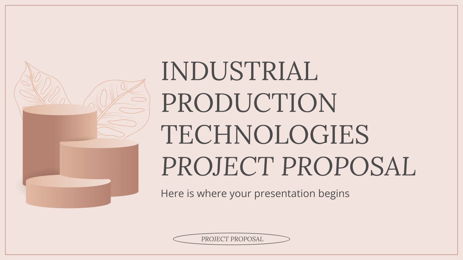 Proposition de projet de technologies de production industrielle Modèles de présentation