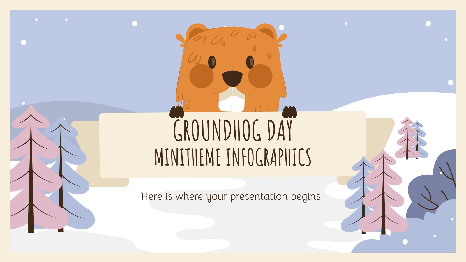 Groundhog Day Minitheme Infographics presentation template 