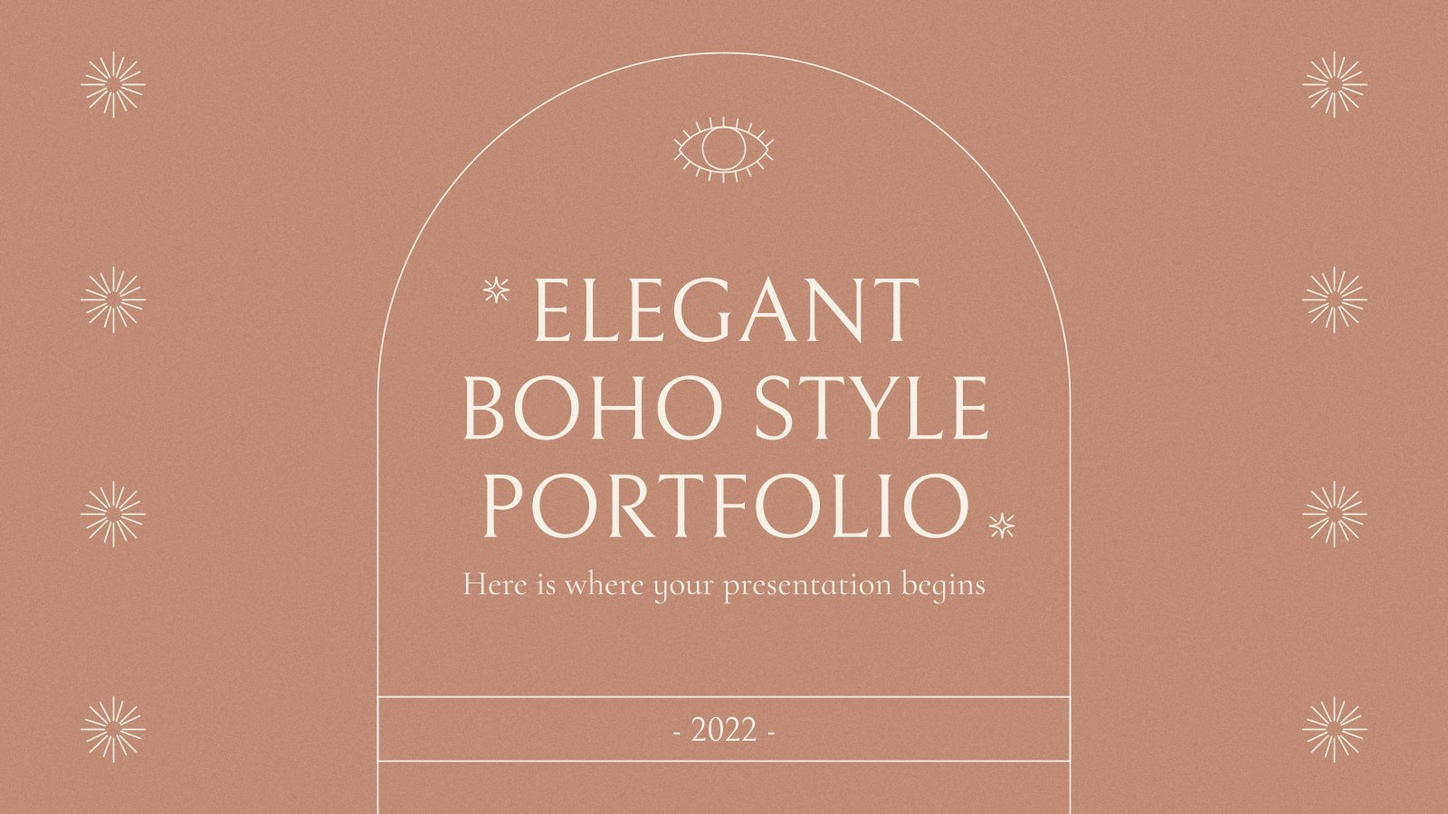 Elegant Boho Style Portfolio presentation template 