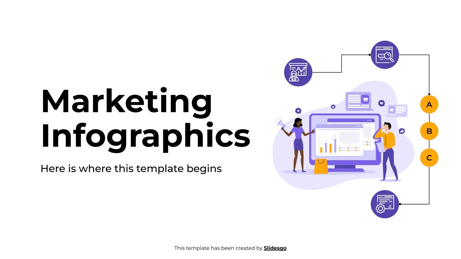 Marketing Infographics presentation template 