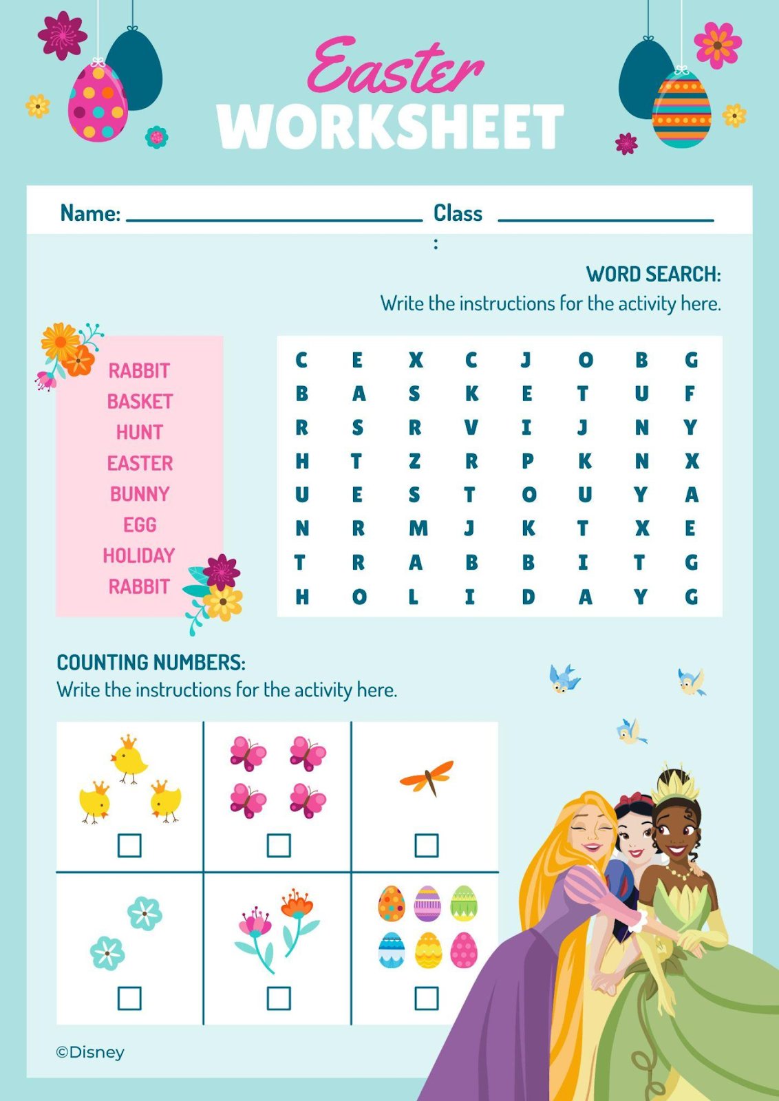 disney-princess-easter-worksheet-template for Free Printable Disney Princess Thank You Tags Disney Princess Easter Worksheet Template for Free Printable Disney Princess Thank You Tags