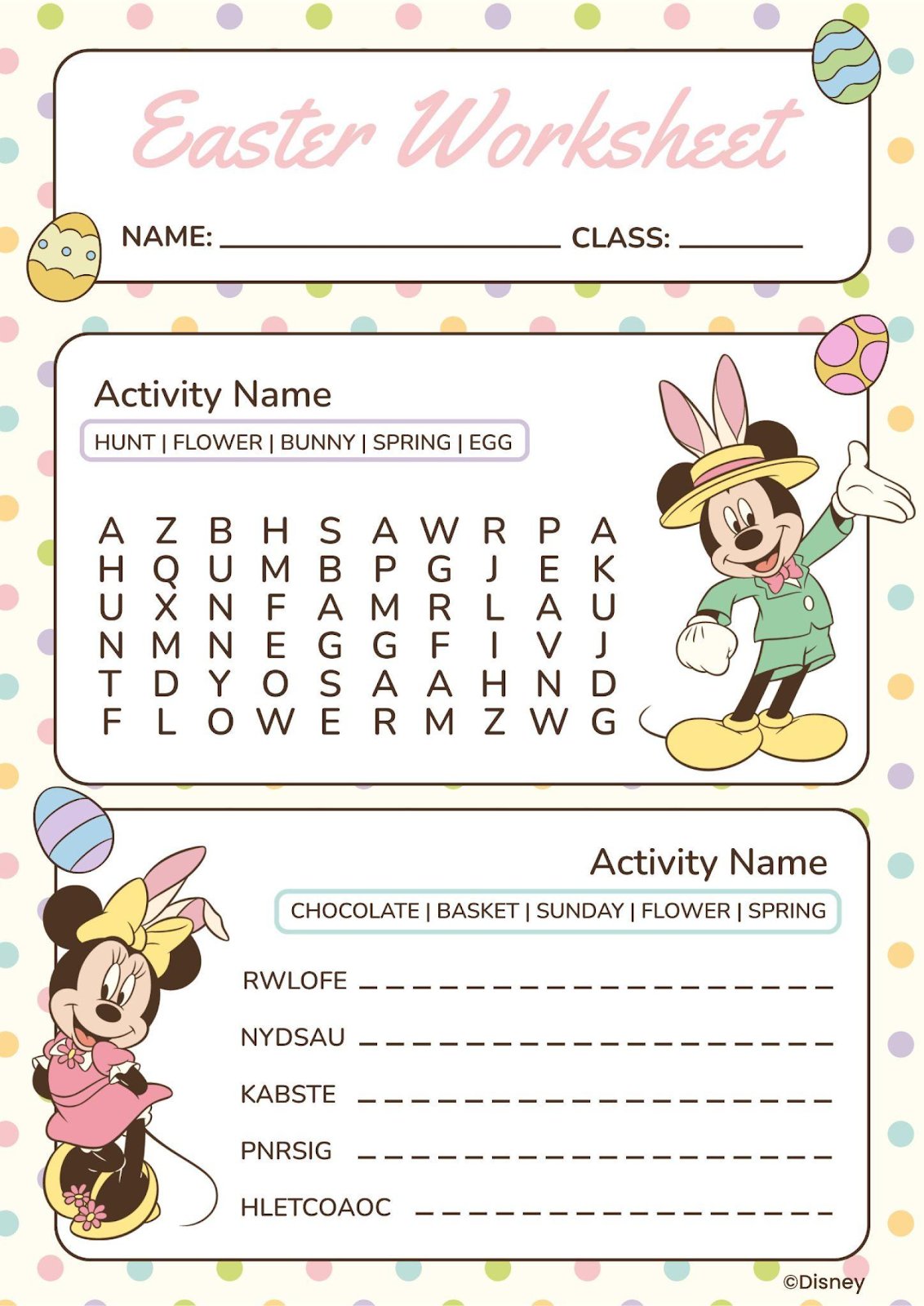 mickey-mouse-friends-easter-vocabulary-worksheet-template for Free Printable Minnie Mouse Reward Chart Mickey Mouse & Friends Easter Vocabulary Worksheet Template for Free Printable Minnie Mouse Reward Chart