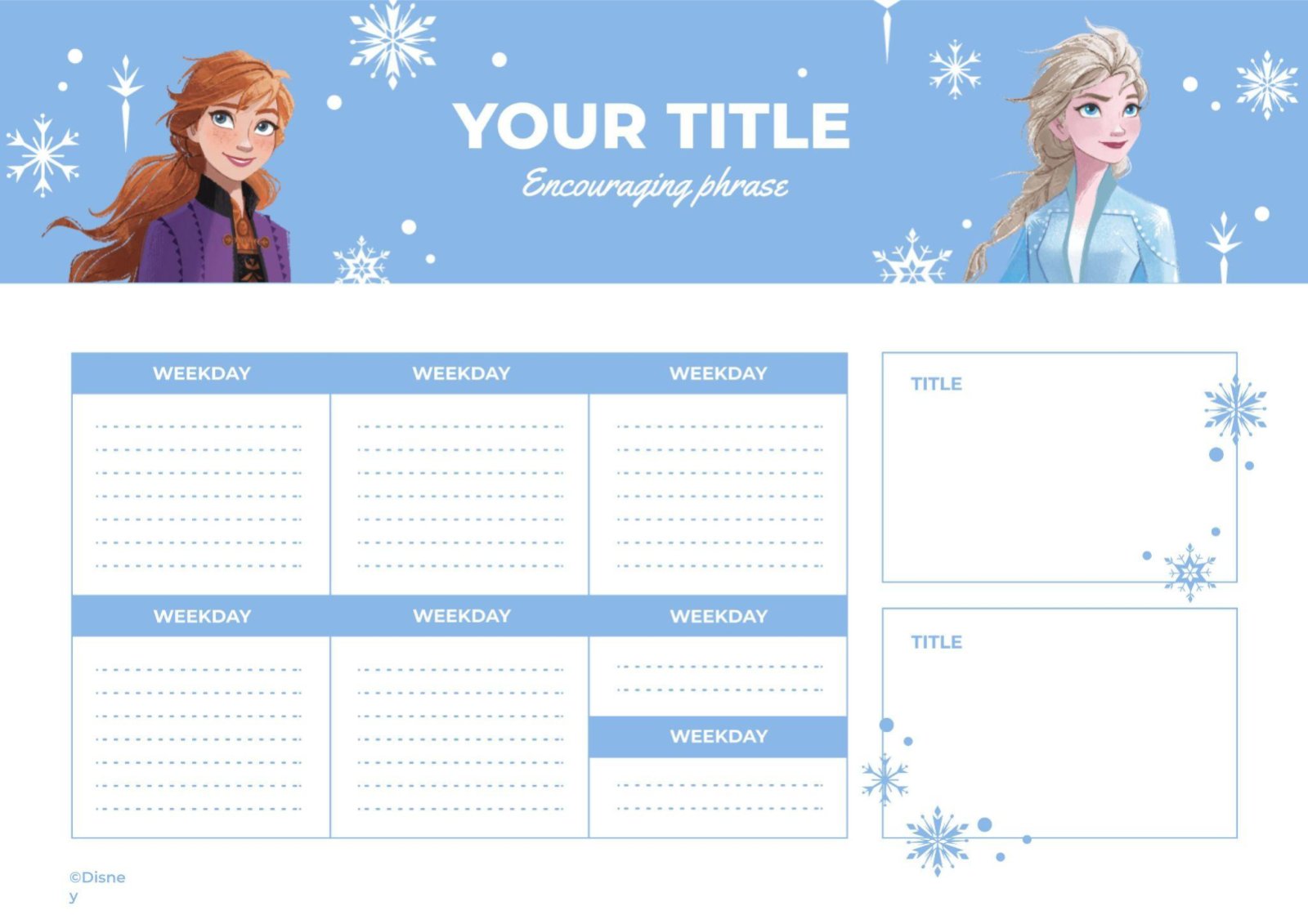 frozen-winter-weekly-planner-template for Free Printable Frozen Reward Chart Printable Frozen Winter Weekly Planner Template for Free Printable Frozen Reward Chart Printable