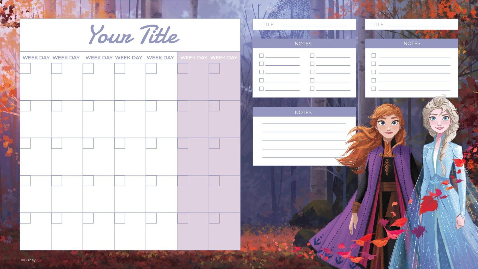 frozen-monthly-planner-template