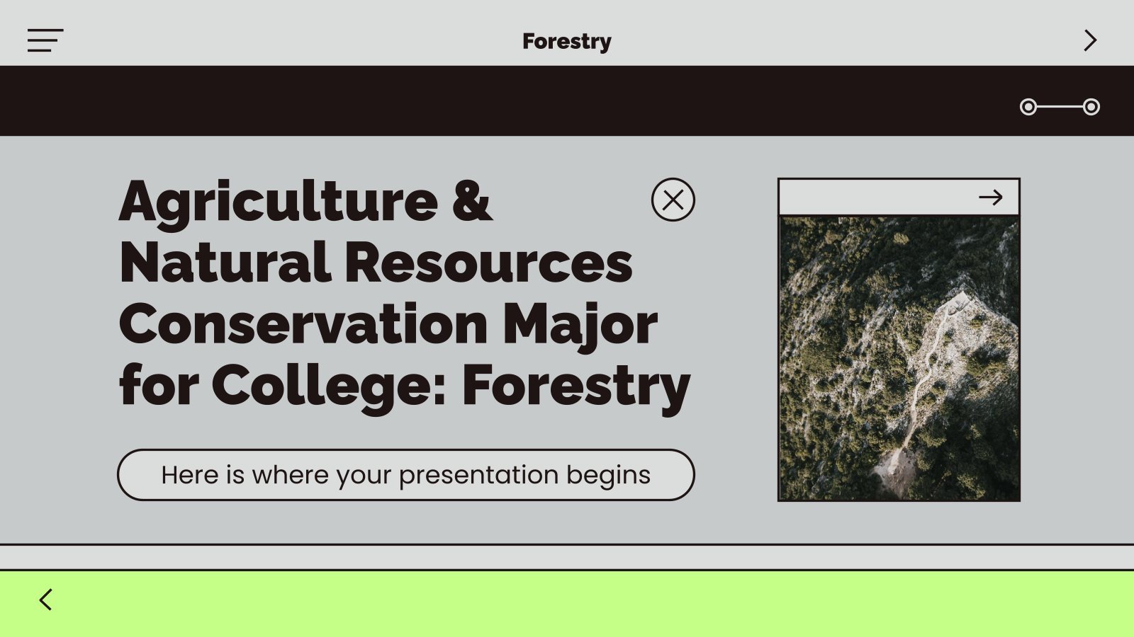 Agriculture & Natural Resources Conservation Major for College: Forestry presentation template 