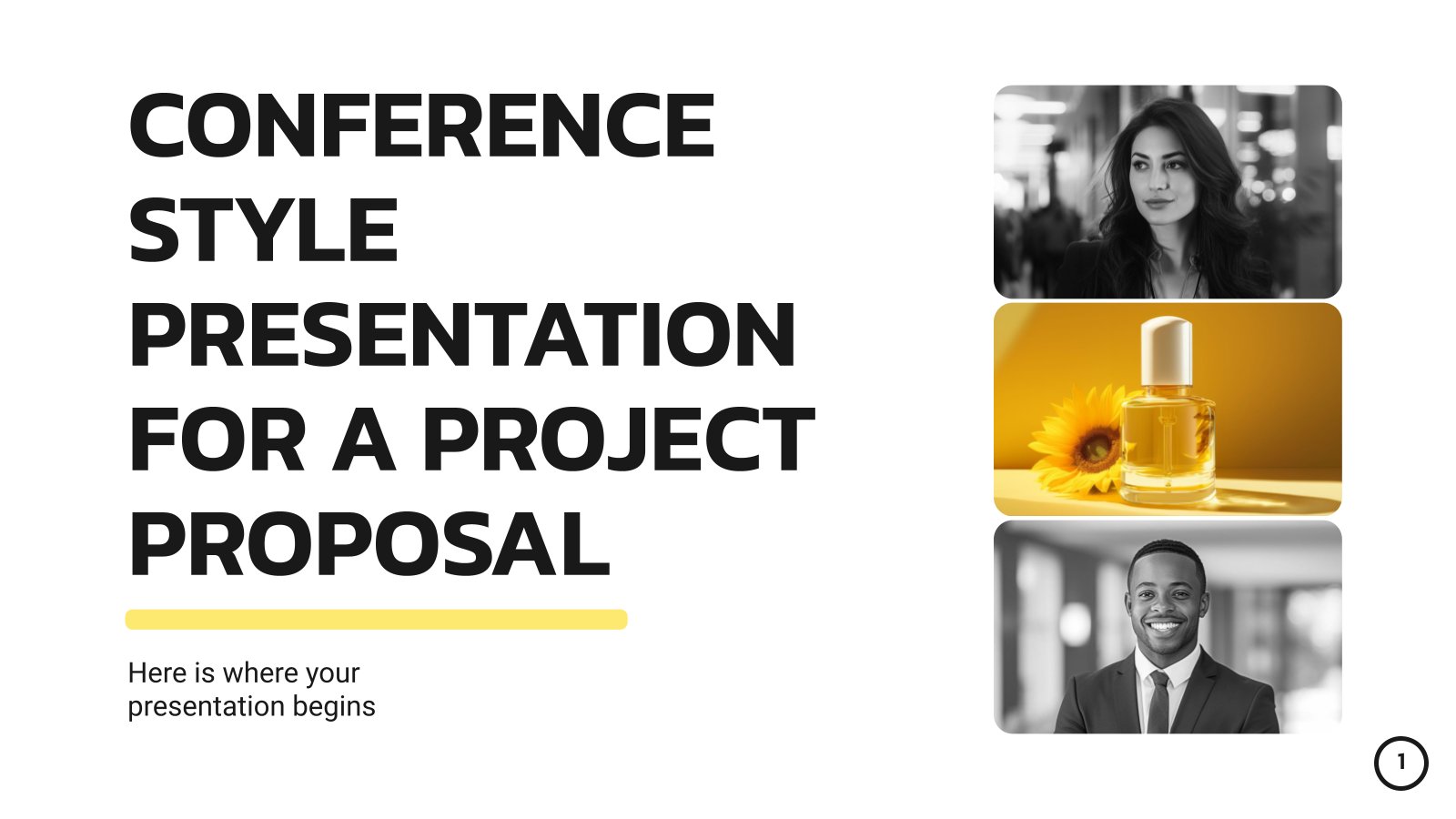 Conference Style Presentation for a Project Proposal presentation template 