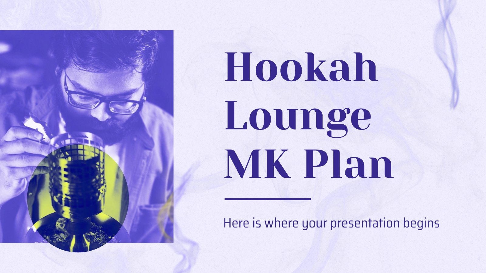 Hookah Lounge MK Plan presentation template 