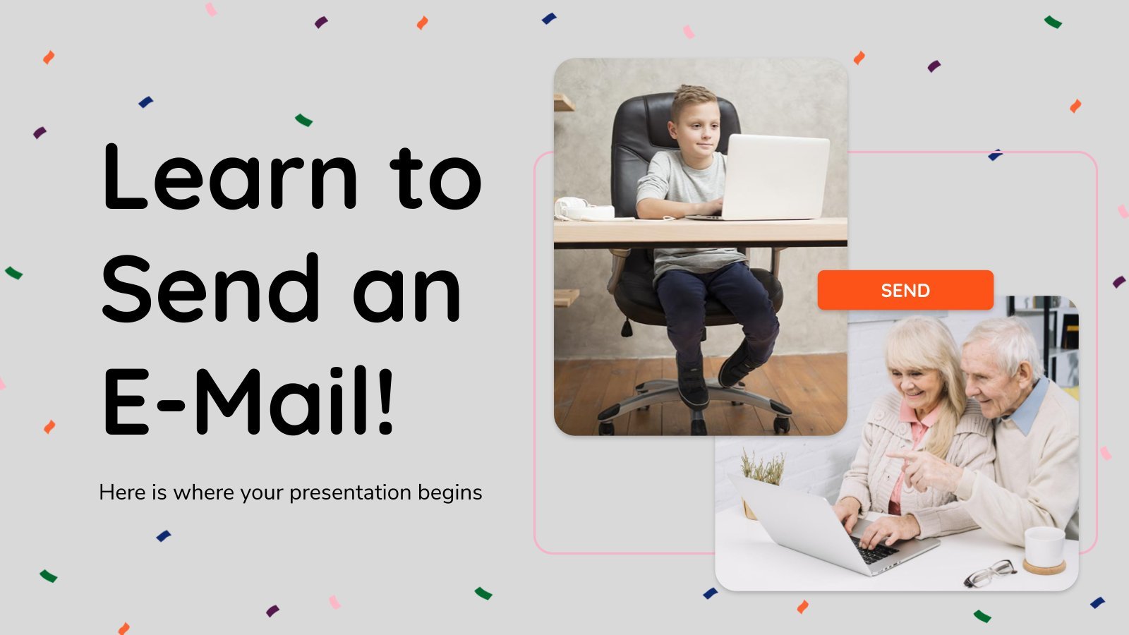 Learn to Send an E-Mail! presentation template 