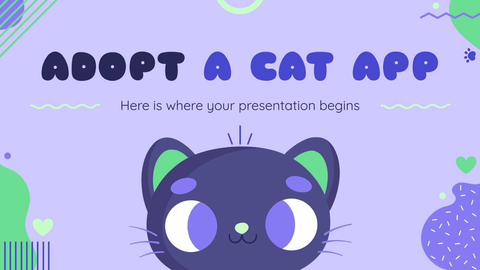 Adopt a Cat App presentation template 