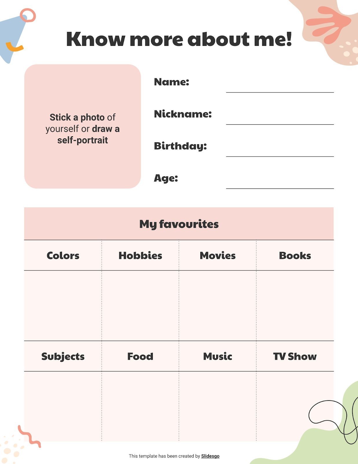 Free Google Slides and PPT templates to talk about yourself