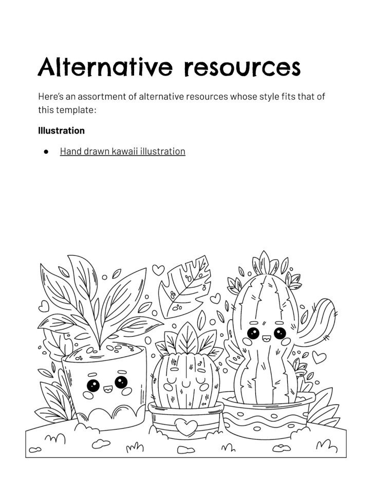 Garden Coloring Book Template