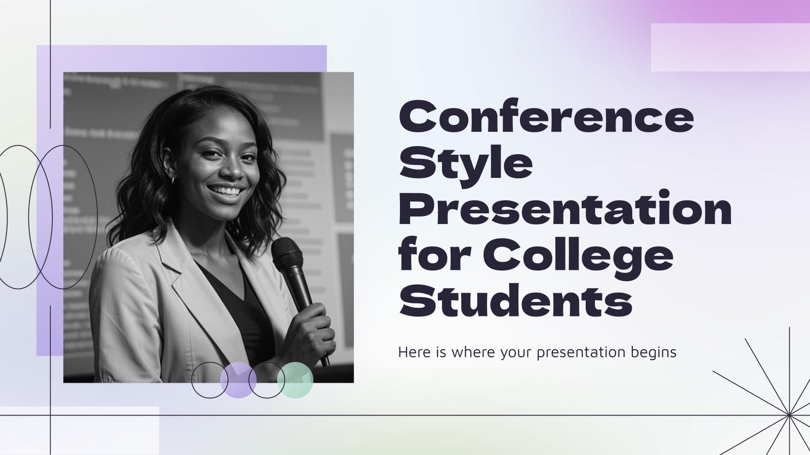 Conference Style for College Students presentation template 