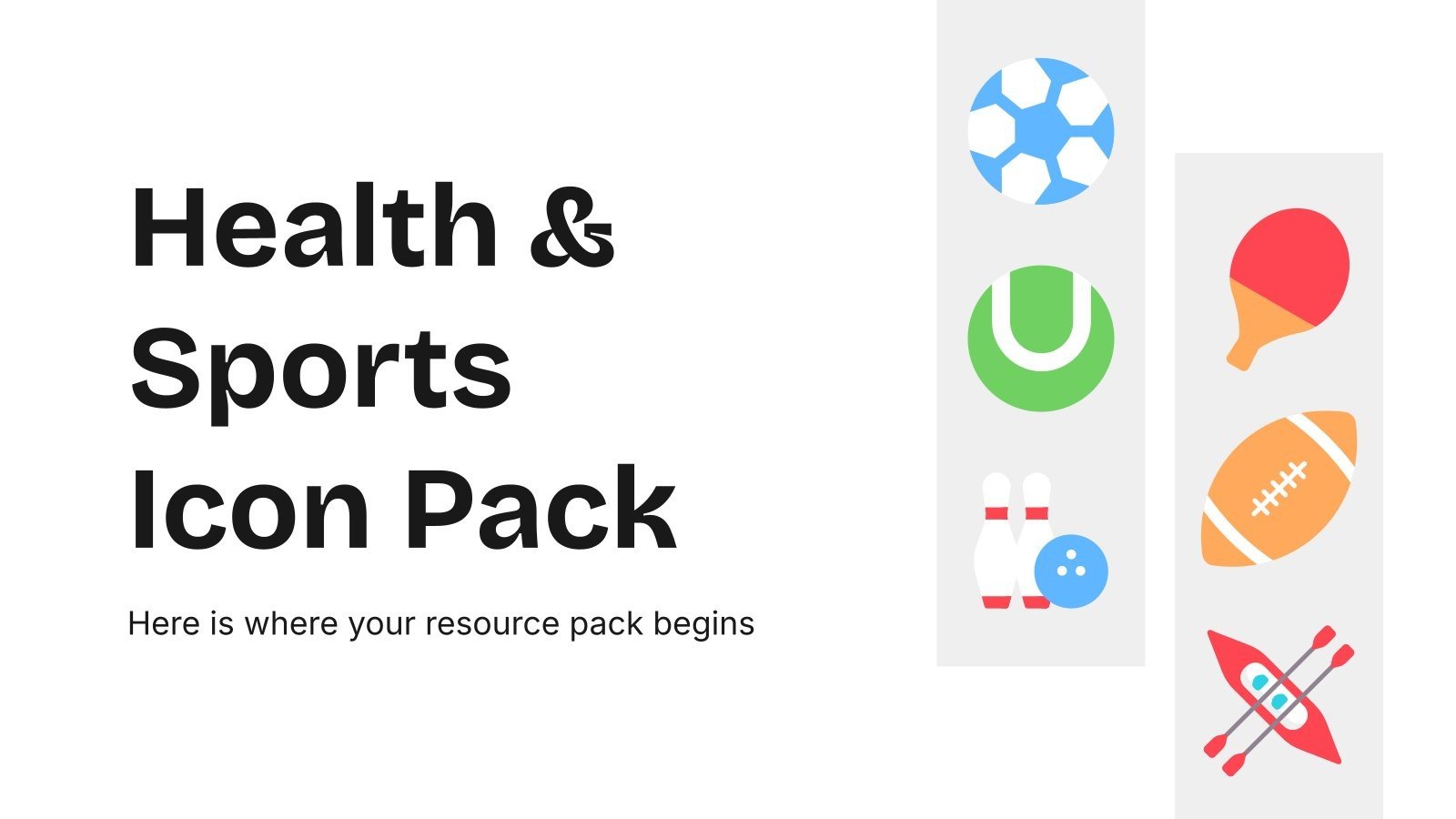Health & Sports Icon Pack presentation template 