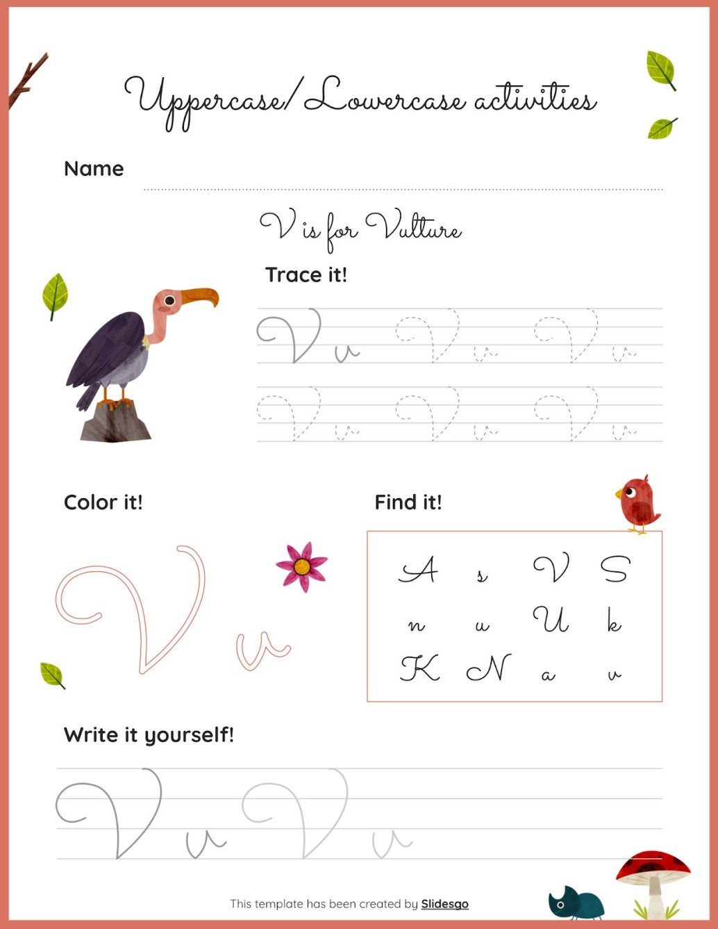 Cursive Slids Free Handouts Google Slides and Powerpoint templates