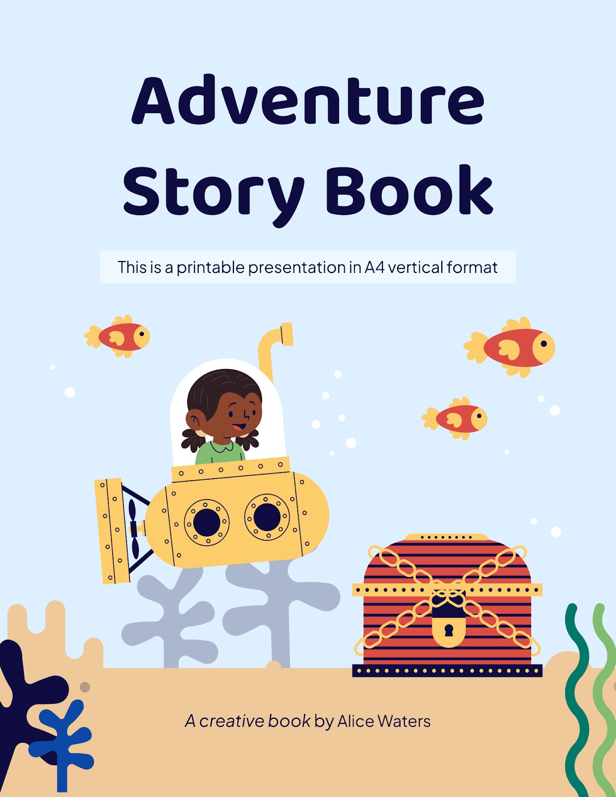 Adventure Story Book presentation template 