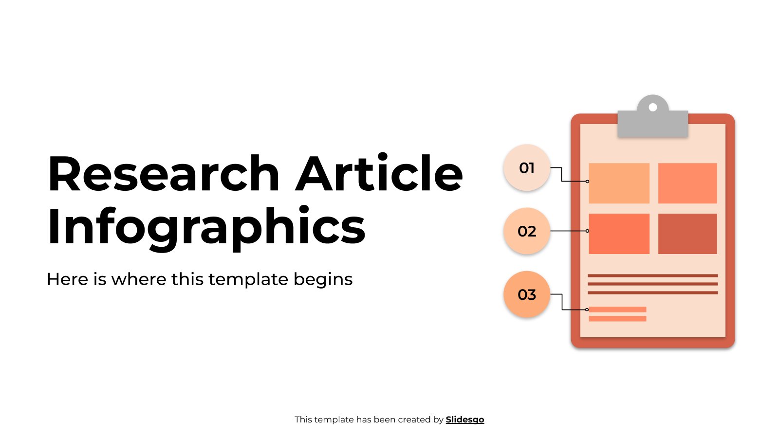 Plantilla de presentación Infografía de artículos de investigación