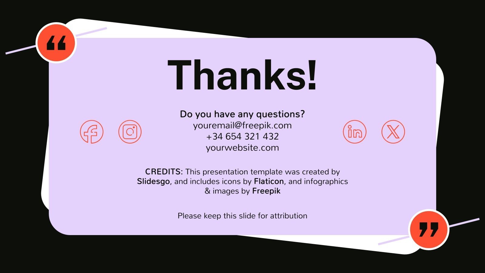 Call Out Slideshow Template Presentation