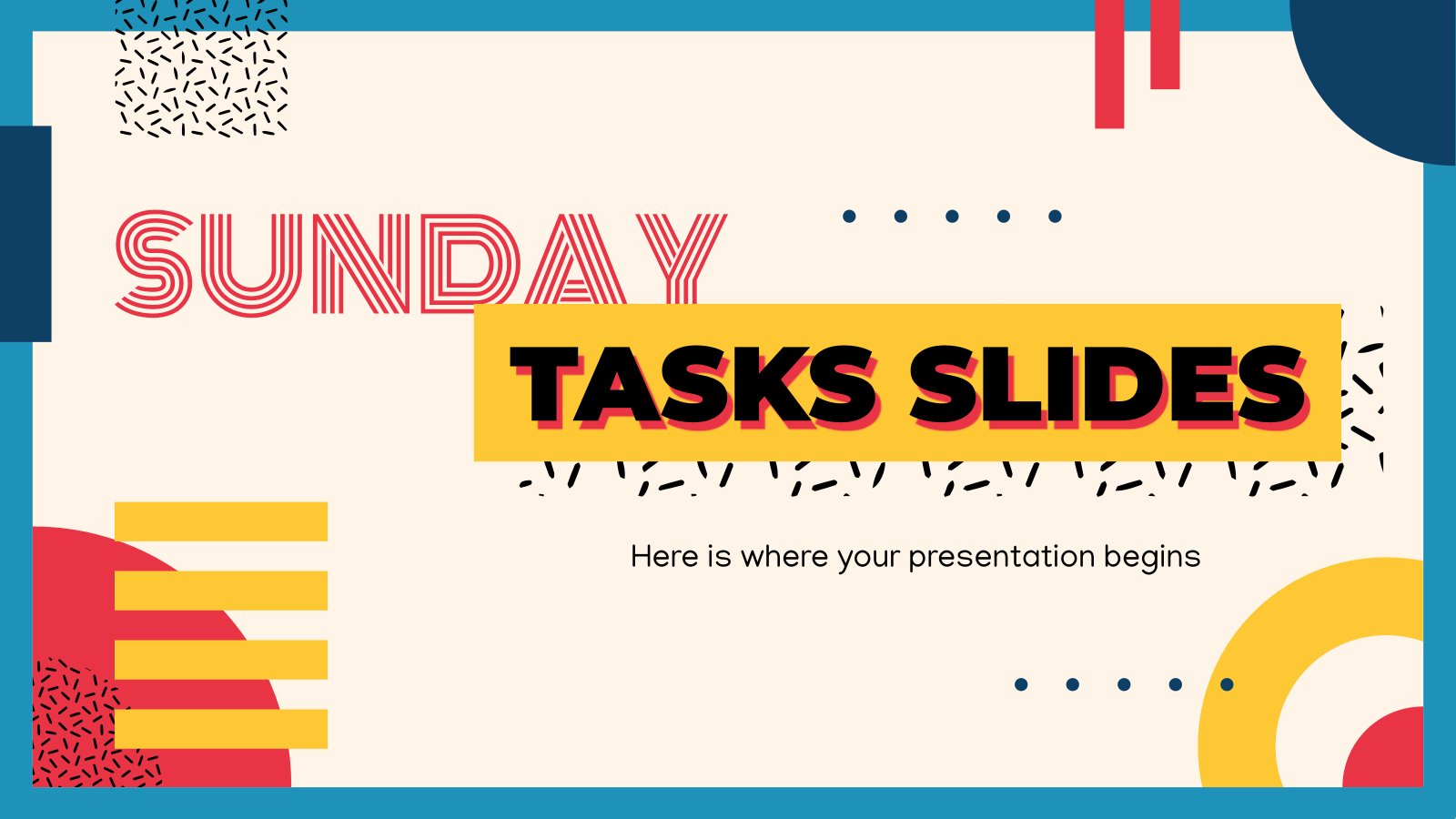 Sunday Tasks Slides presentation template 