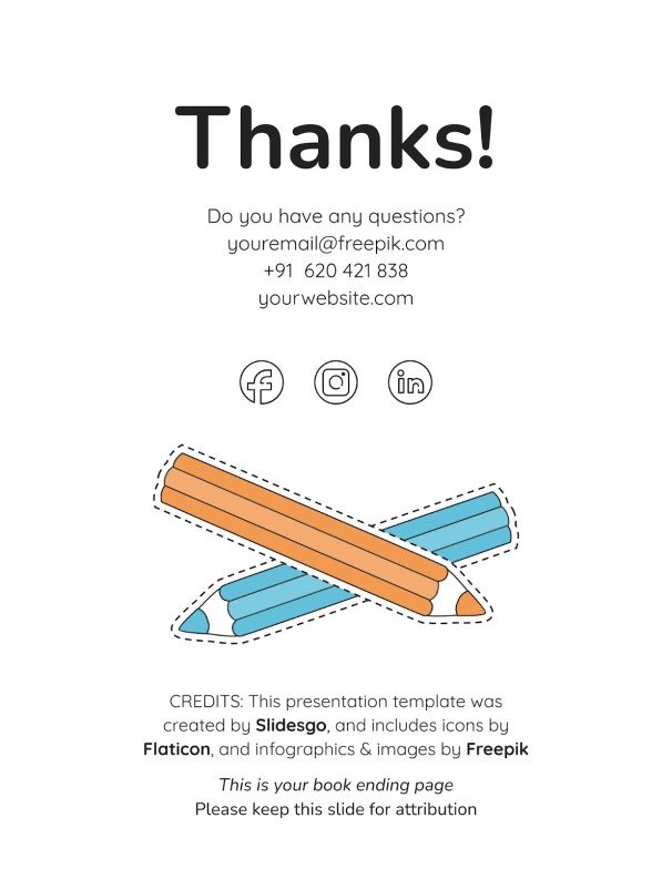 Color Pencil Cut outs Template