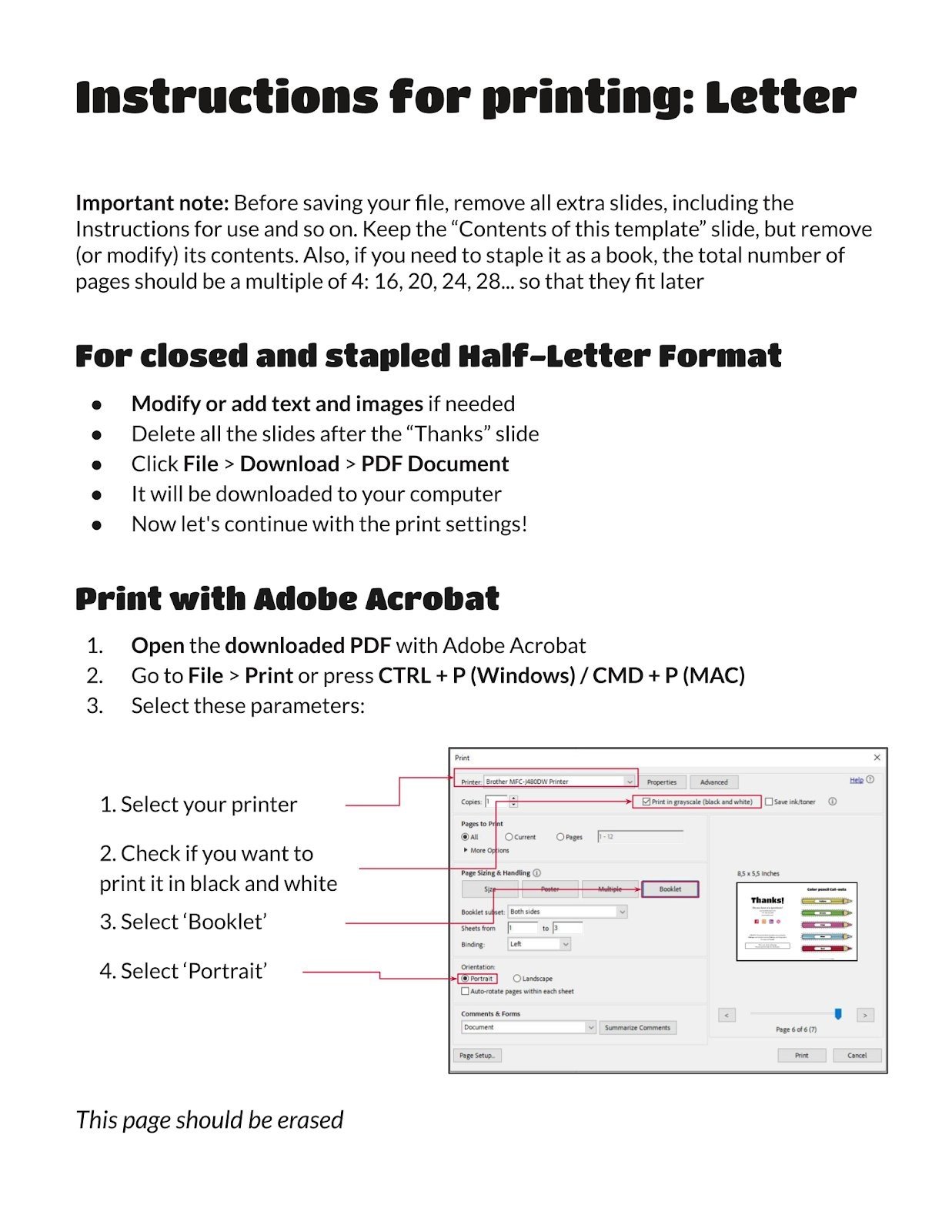 Color Pencil Cut outs Template