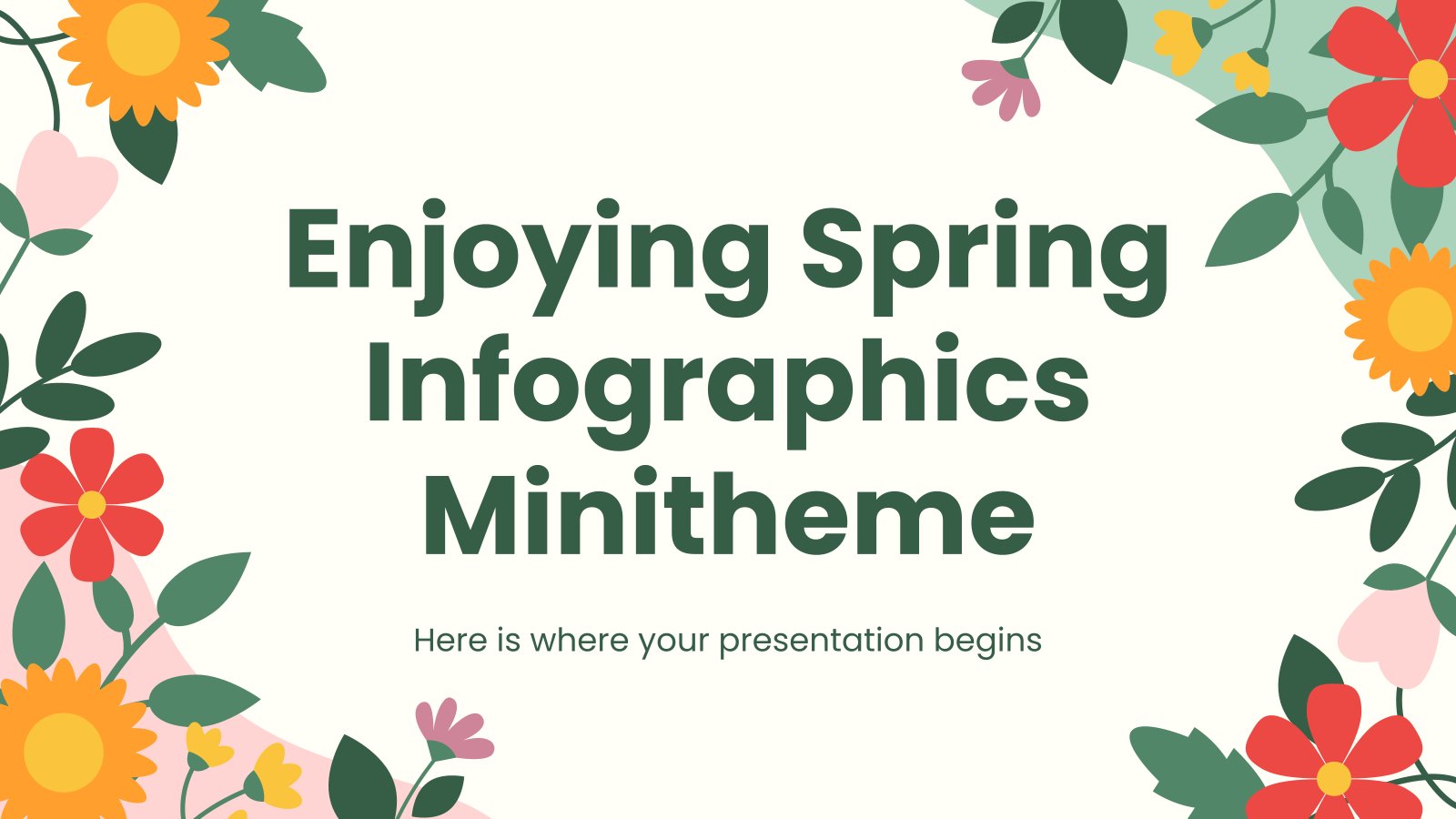 Enjoying Spring Minitheme Infographics presentation template 