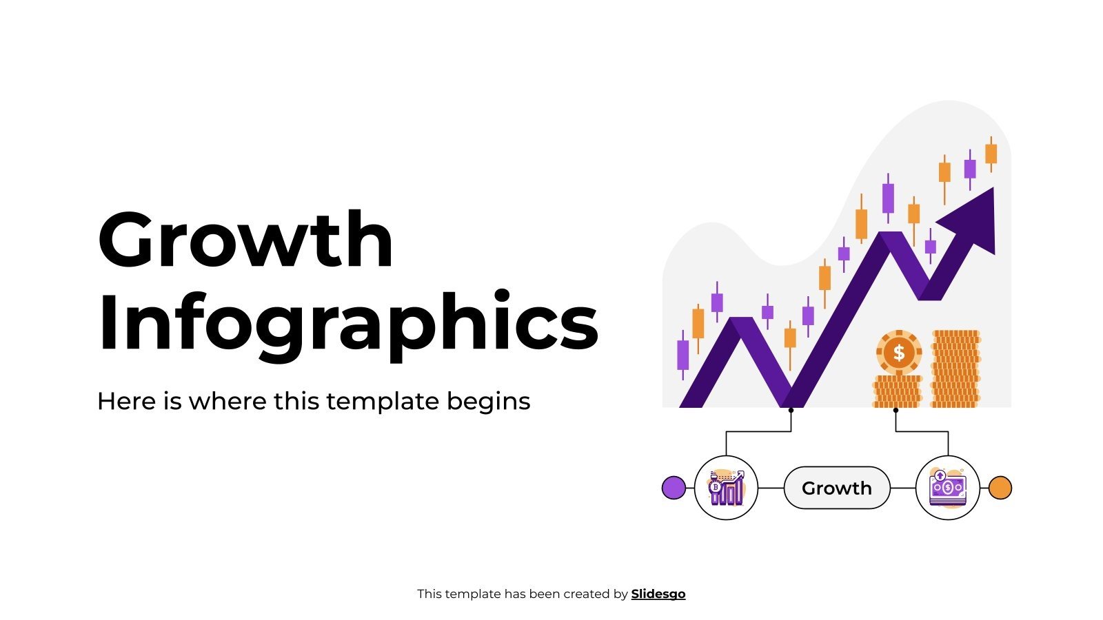 Modelo de apresentação Infográficos de crescimento