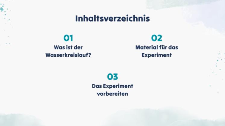 Experiment zur Simulation von Regen und Wasserkreislauf Präsentationsvorlage