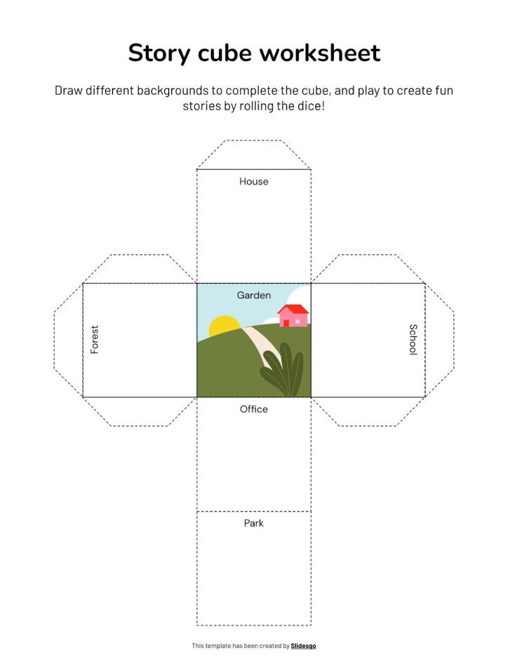 Story Cube Worksheet Template