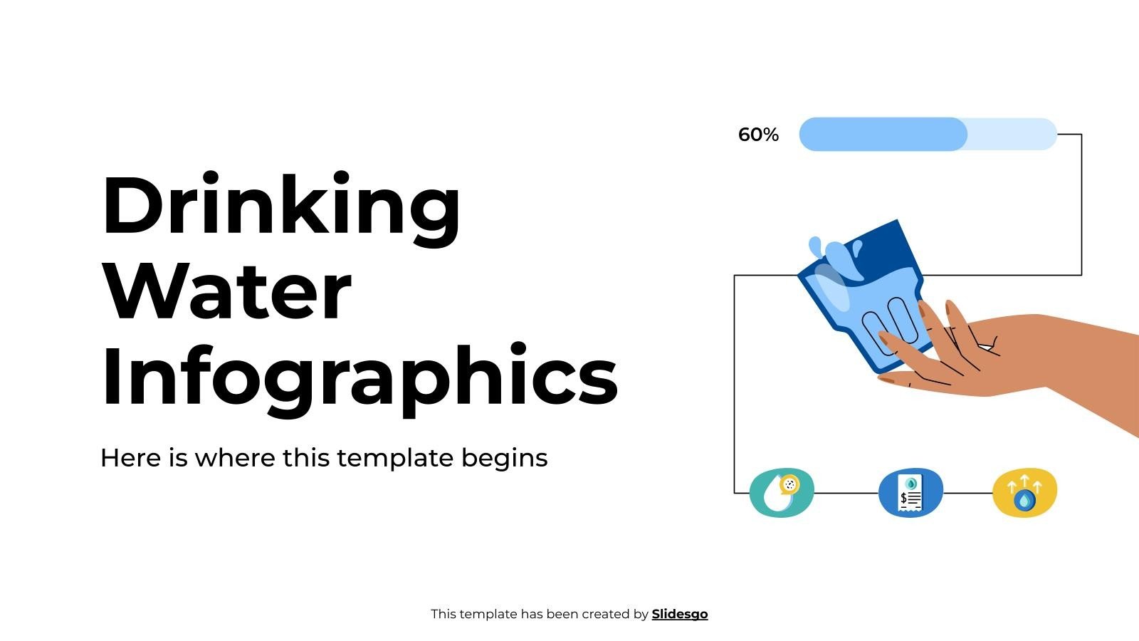 Trinkwasser-Infografiken Präsentationsvorlage
